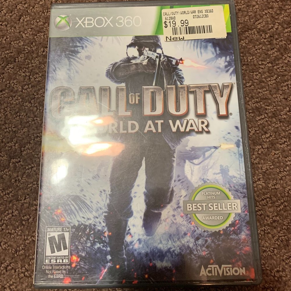 Call of Duty World at War Xbox 360 games (3 for $20)
